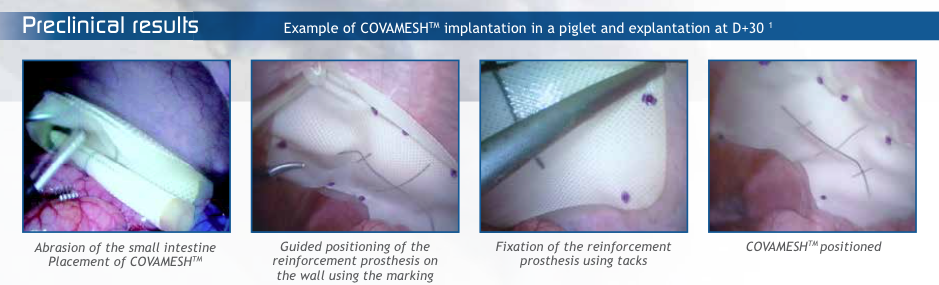 Preclinical demonstration of Covamesh in a piglet. (Source: Biom'Up)