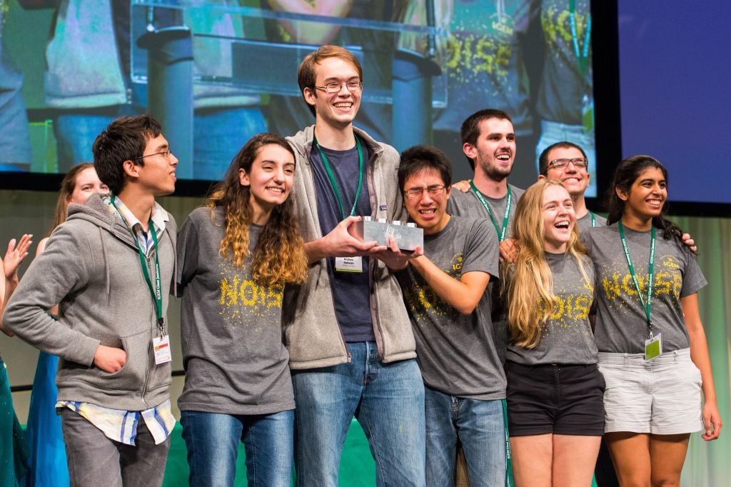 The Grand Prize for the Undergraduate Category went to 'William and Mary' team for their 'Noise' Project. (Credit: iGem Foundation & Justin Knight)