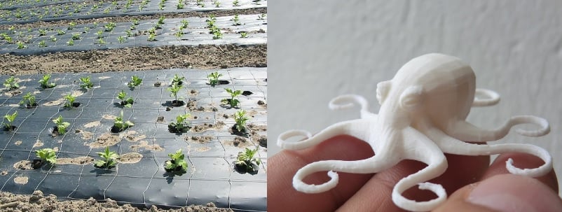 bioplastic pla applications mulch 3d print