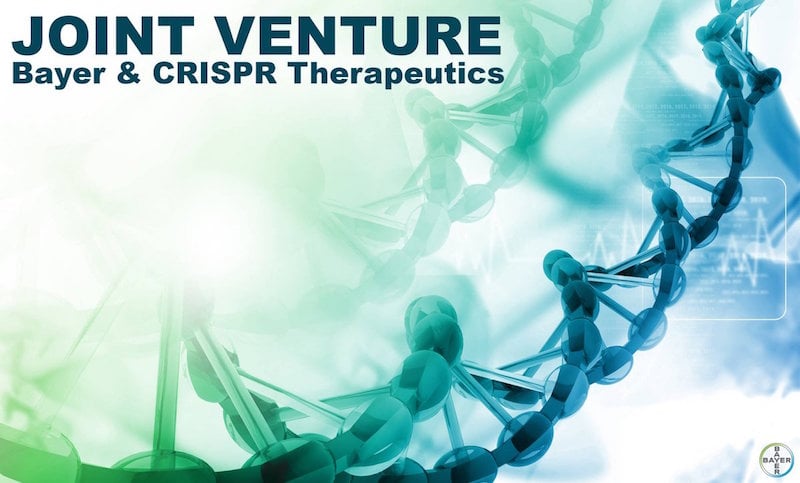 Figure 1. Bayer just announced its new joint venture with CRISPR therapeutics.