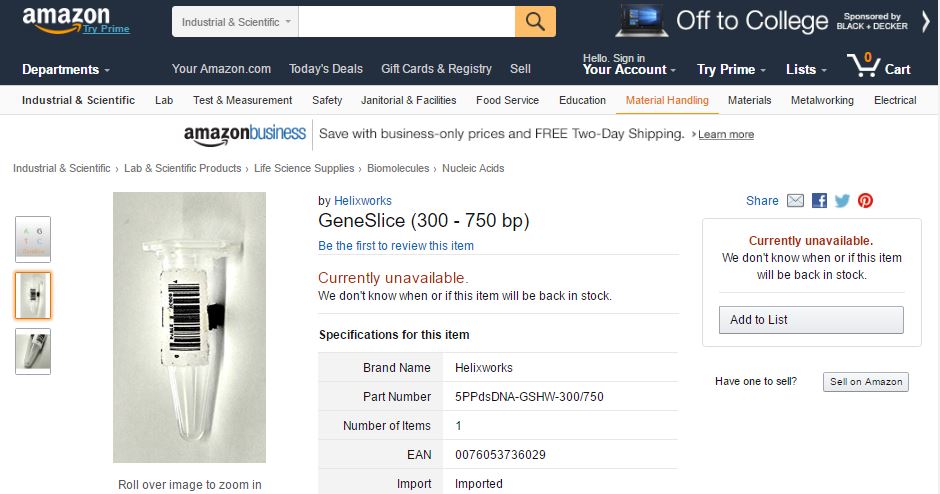 helixworks synthetic dna diybio amazon