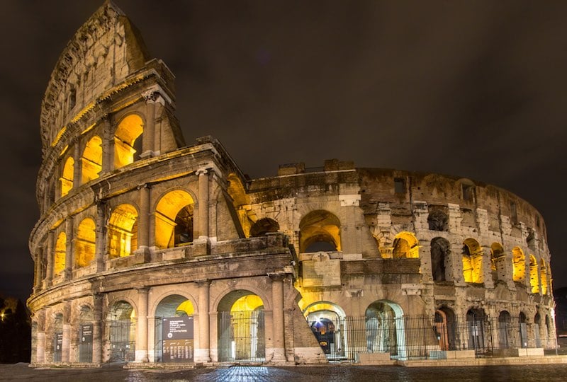 The Colosseum in Rome, Italy's capital.