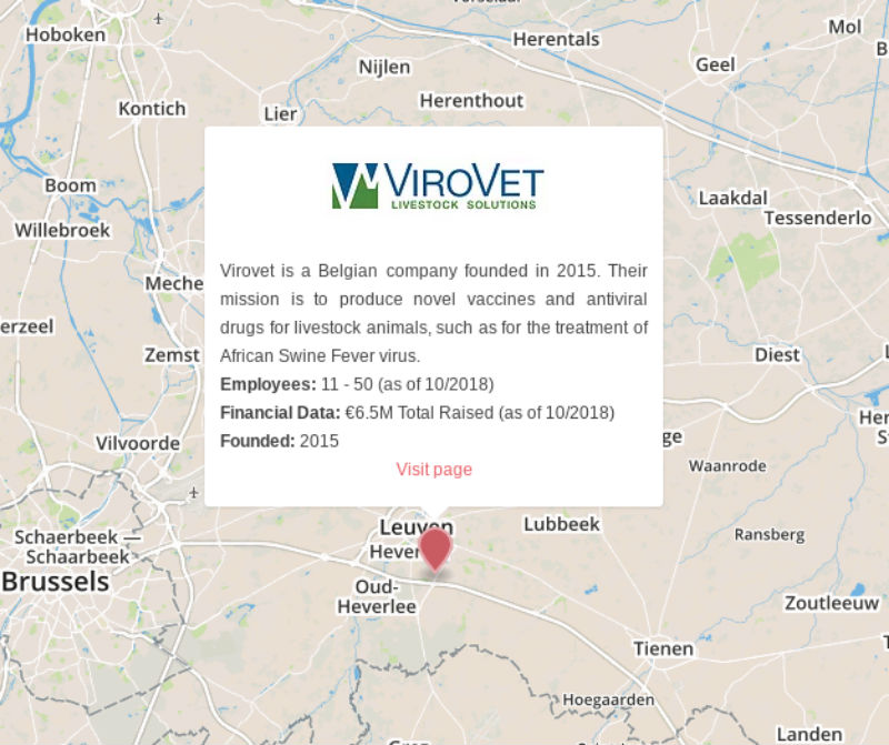 ViroVet Belgium antivirals map