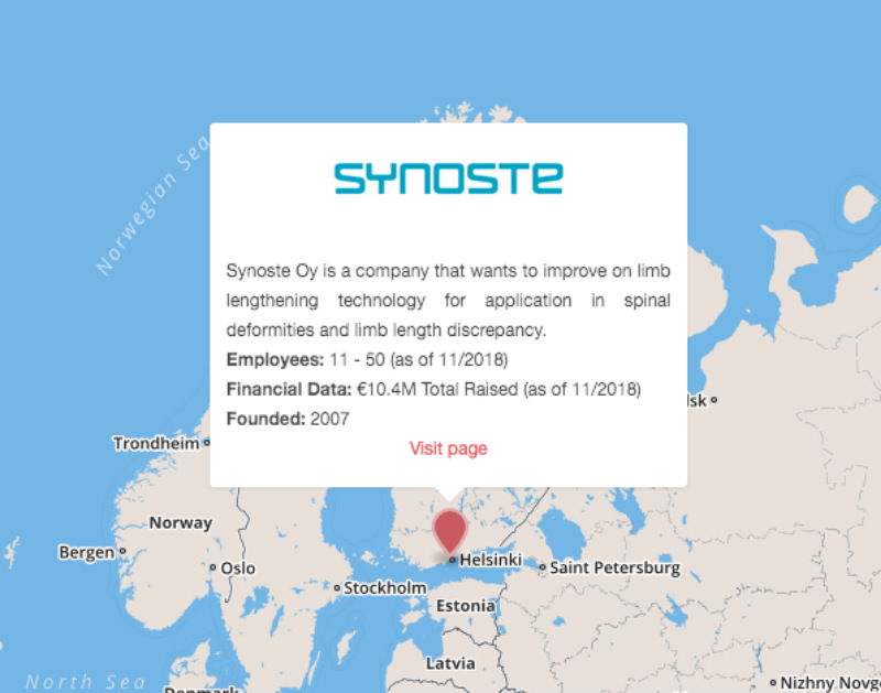 Synoste Finland map