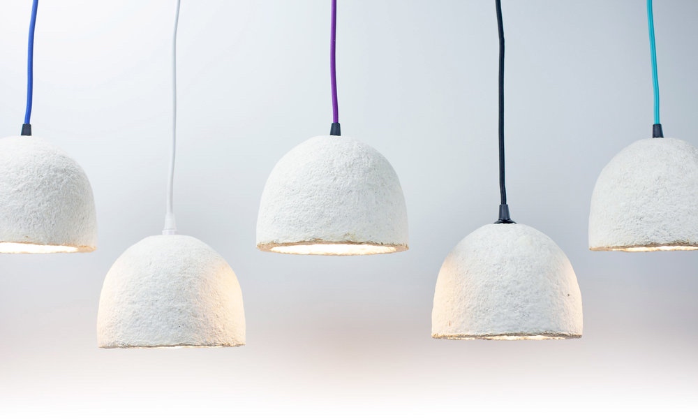 Ecovative mycelium lamp