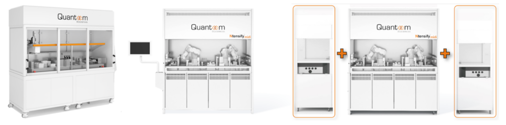 Ntensify models: mini, midi and maxi Quantoom, Ntensify, mRNA manufacturing